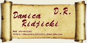 Danica Riđički vizit kartica